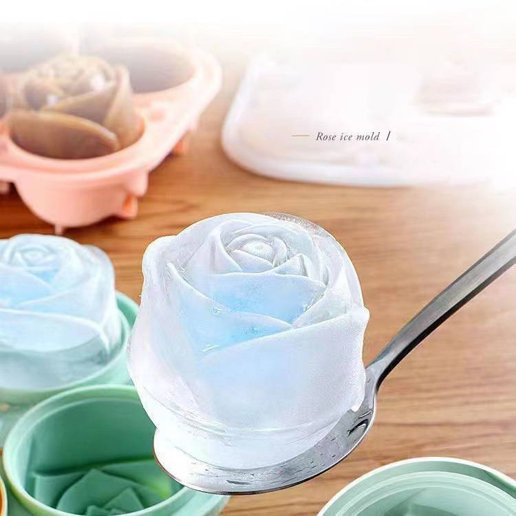 Kitchen Gadgets Baking - 3D Rose Ice Molds 4 Holes