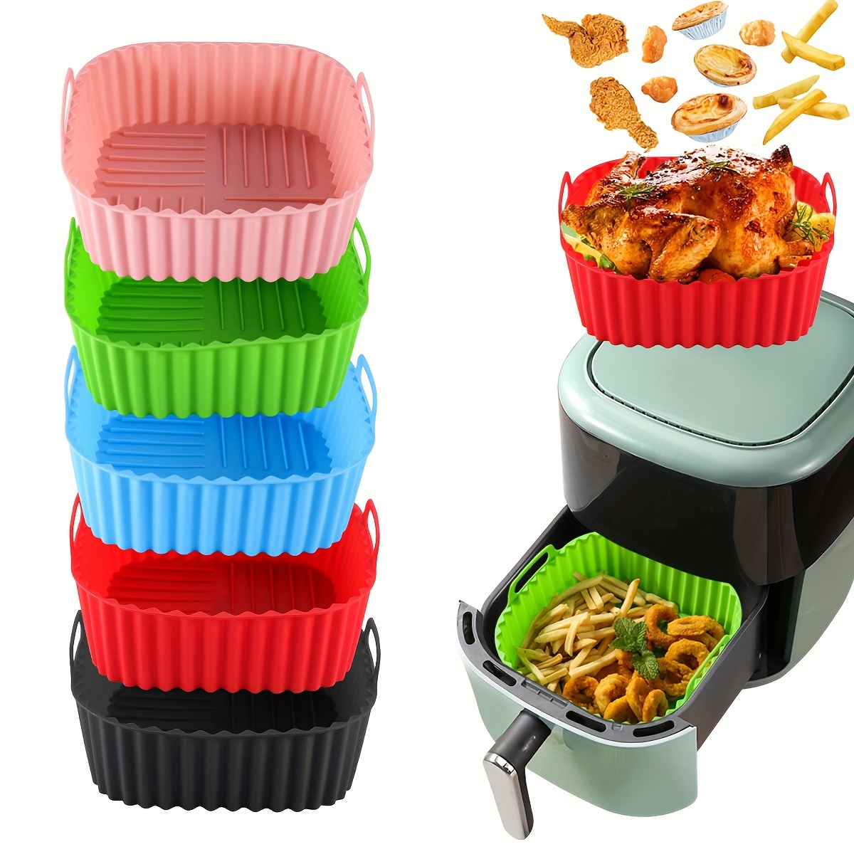Kitchen Gadgets Baking - 1 square silicone air fryer liner