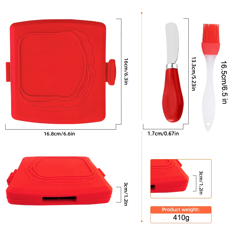 3pack Food Grade Sandwich Toas - Kitchen Gadgets Baking 评论和价格