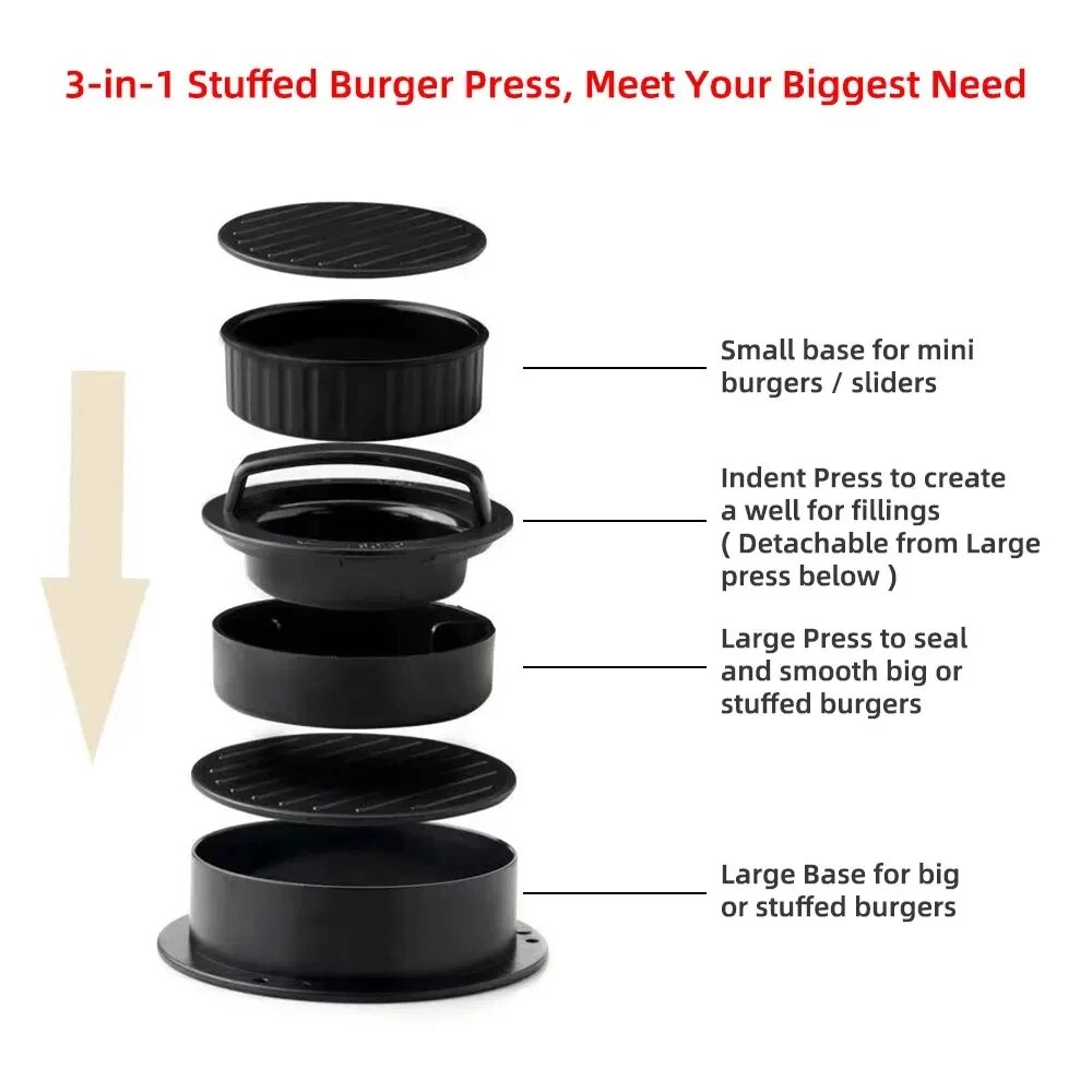 Round Hamburger Burger Press B - Kitchen Gadgets Modern 评论和价格