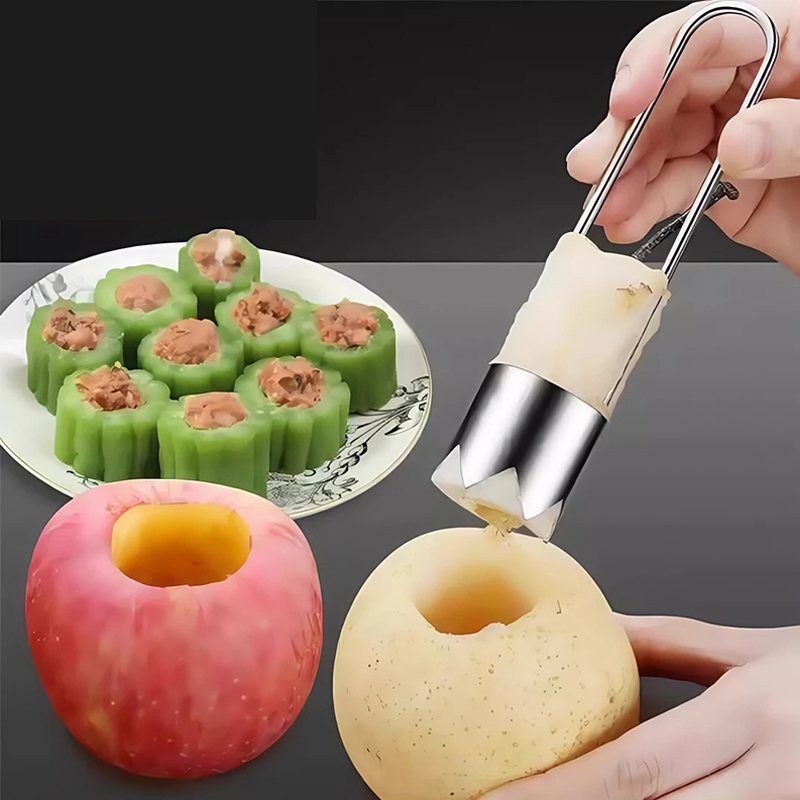 Stainless Steel Fruit Core Rem - Kitchen Gadgets & Toys 评论和价格