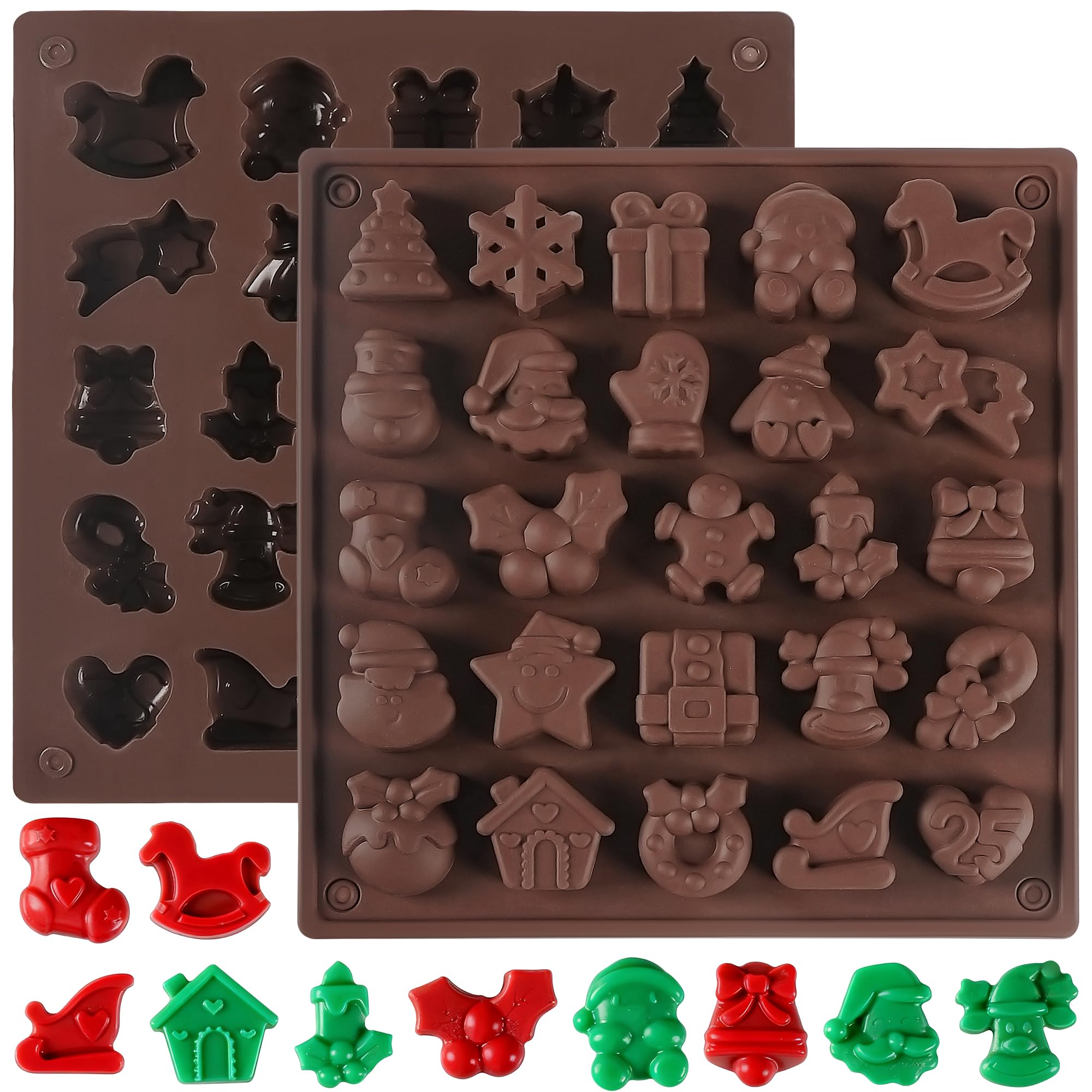 1-2 PCS Christmas Silicone Mol - Silicone Mold Baking 评论和价格