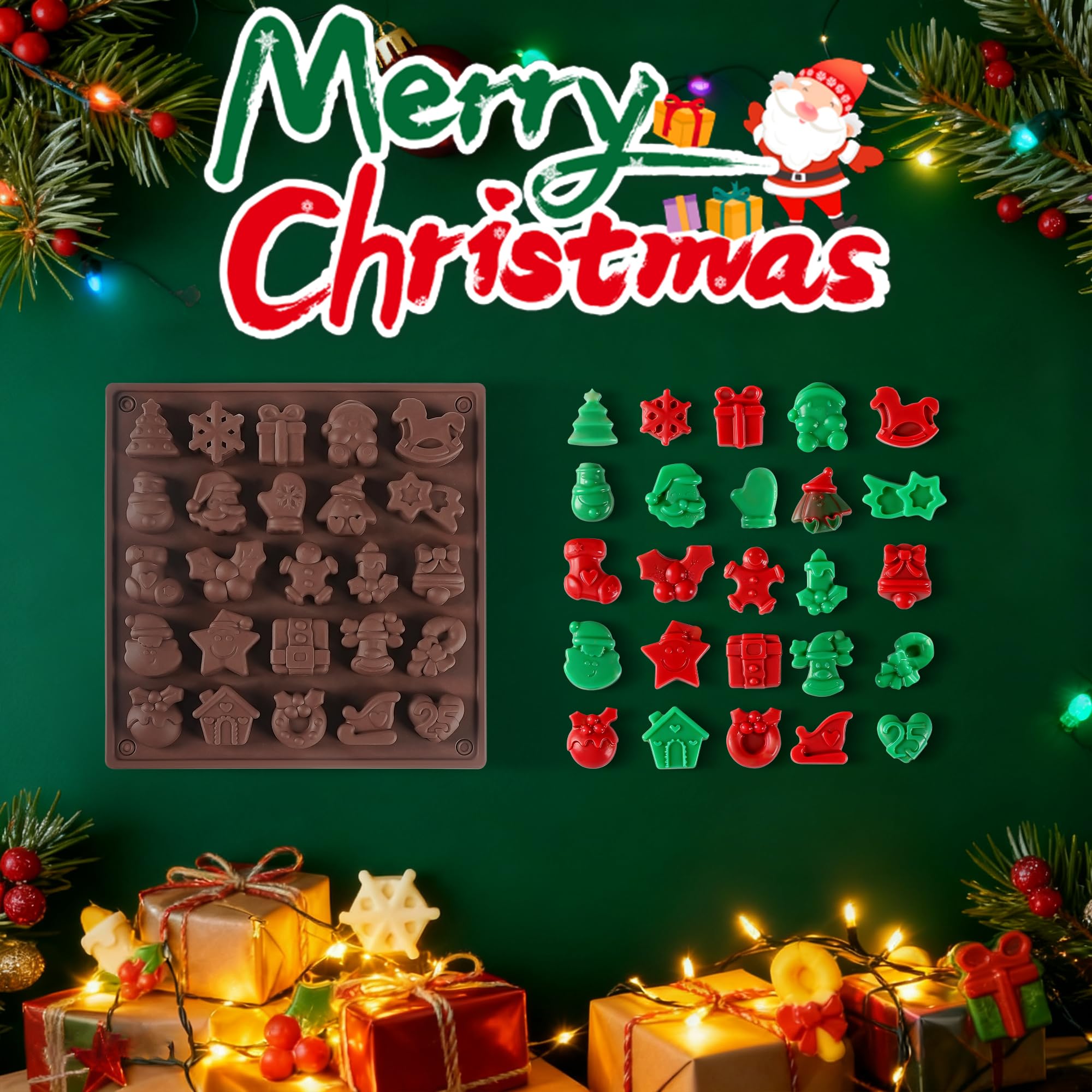 1-2 PCS Christmas Silicone Mol - Silicone Mold Baking 评论和价格