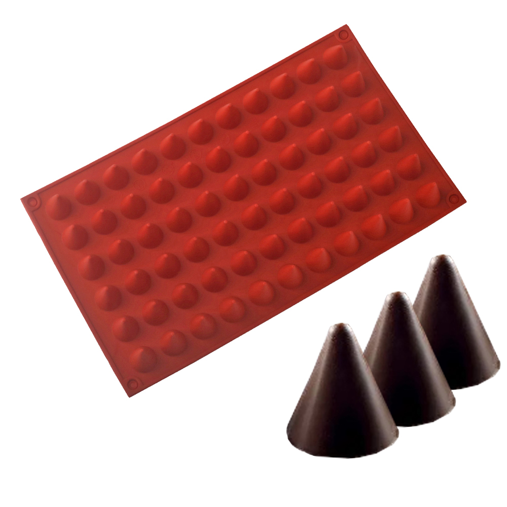 66-Cells Cone Chocolate Baking - Silicone Mold Baking 评论和价格