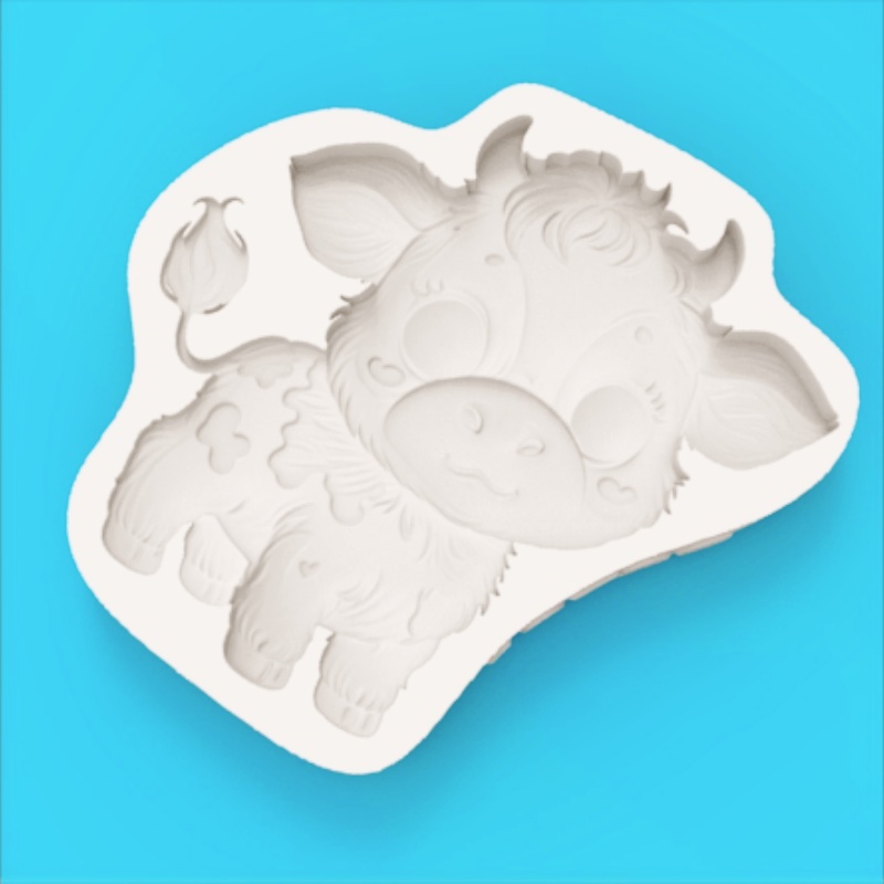 Cute Cow-Shaped Mold Cartoon C - Silicone Mold Baking 评论和价格