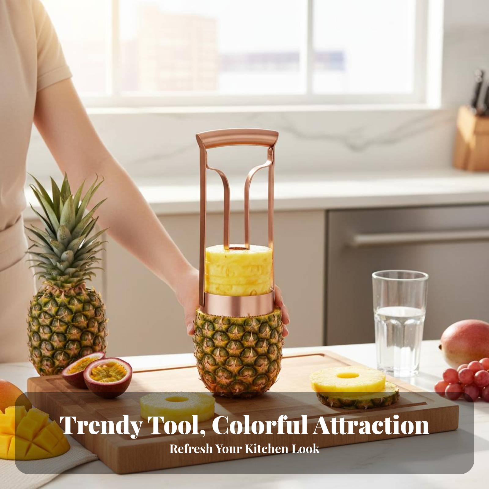 Stainless Steel Pineapple Cutt - Kitchen Gadgets & Toys 评论和价格