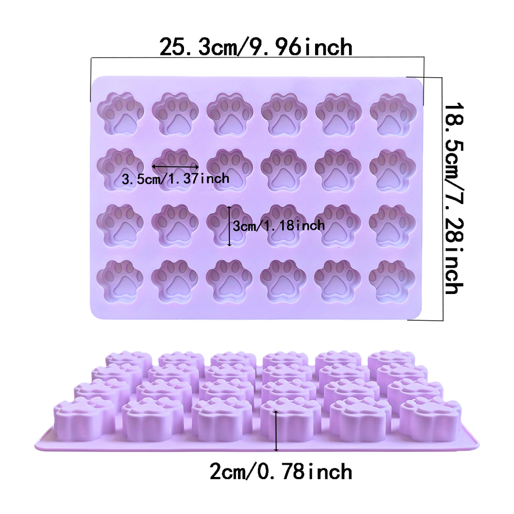 1pc 24 hole cat paw shaped cho - Silicone Mold Baking 评论和价格