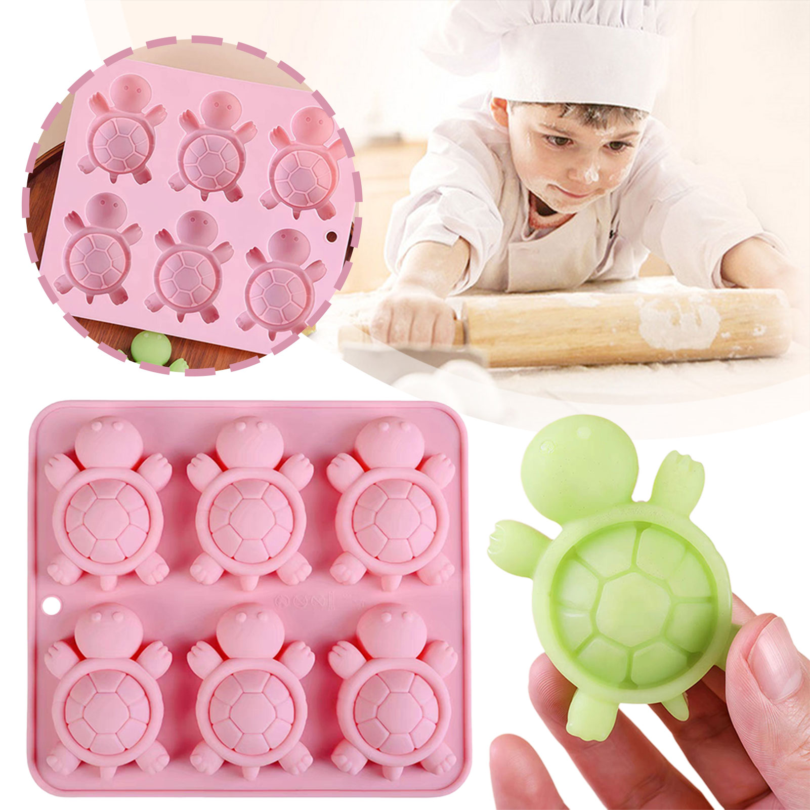 Turtles Ice Tray 3D Tortoises  - Kitchen Gadgets Baking 评论和价格