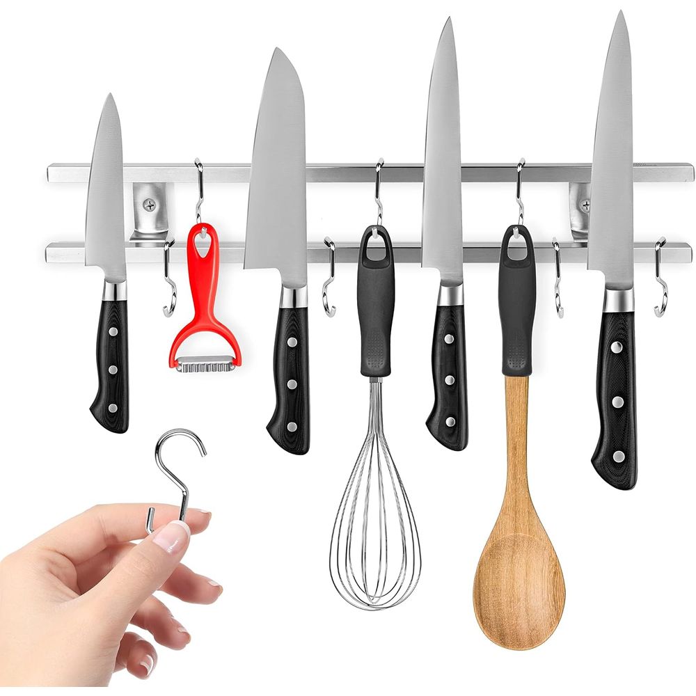 16 Inch Stainless Steel Metal  - Magnetic Knife Strip 评论和价格