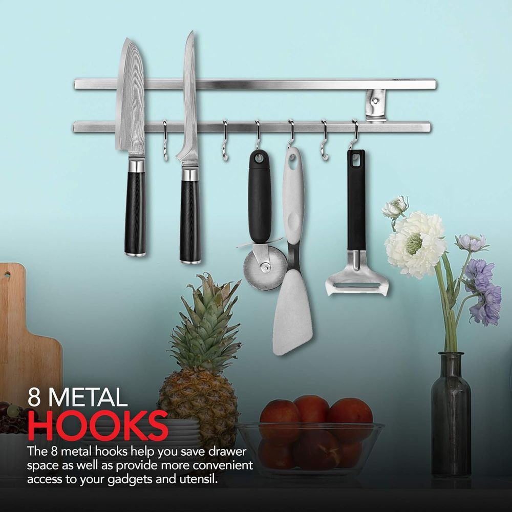 16 Inch Stainless Steel Metal  - Magnetic Knife Strip 评论和价格
