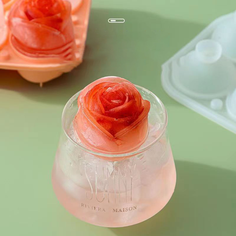 3D Rose Ice Molds 4 Holes Ice  - Kitchen Gadgets Baking 评论和价格