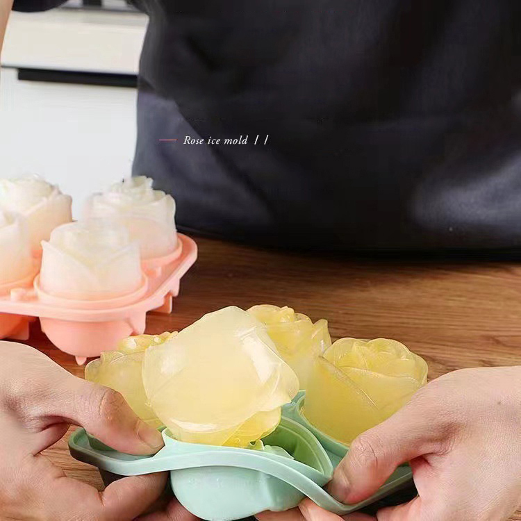 3D Rose Ice Molds 4 Holes Ice  - Kitchen Gadgets Baking 评论和价格