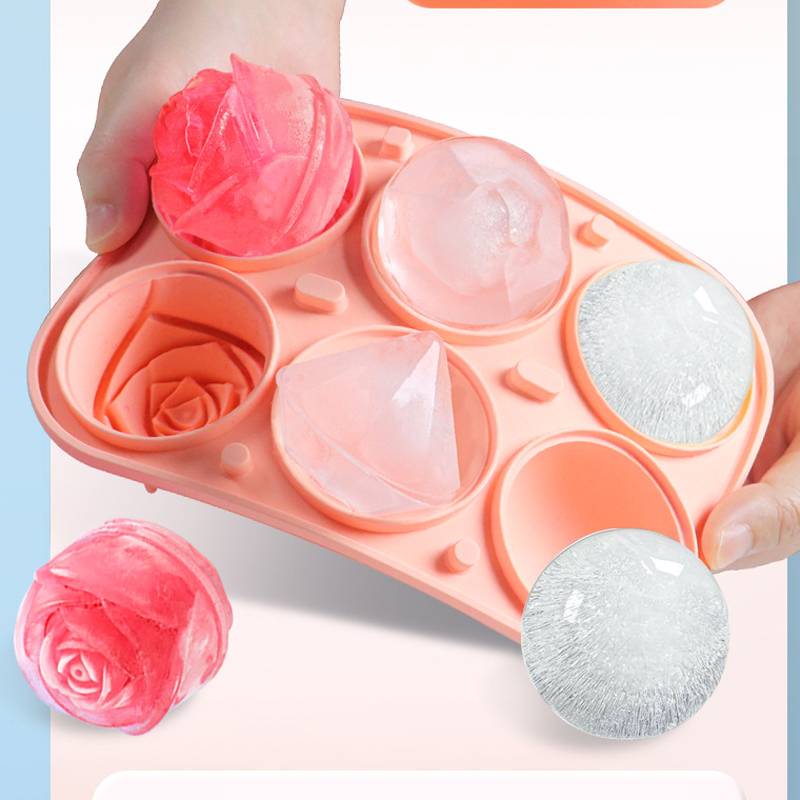 3D Rose Diamond Round Ice Cube - Kitchen Gadgets Baking 评论和价格