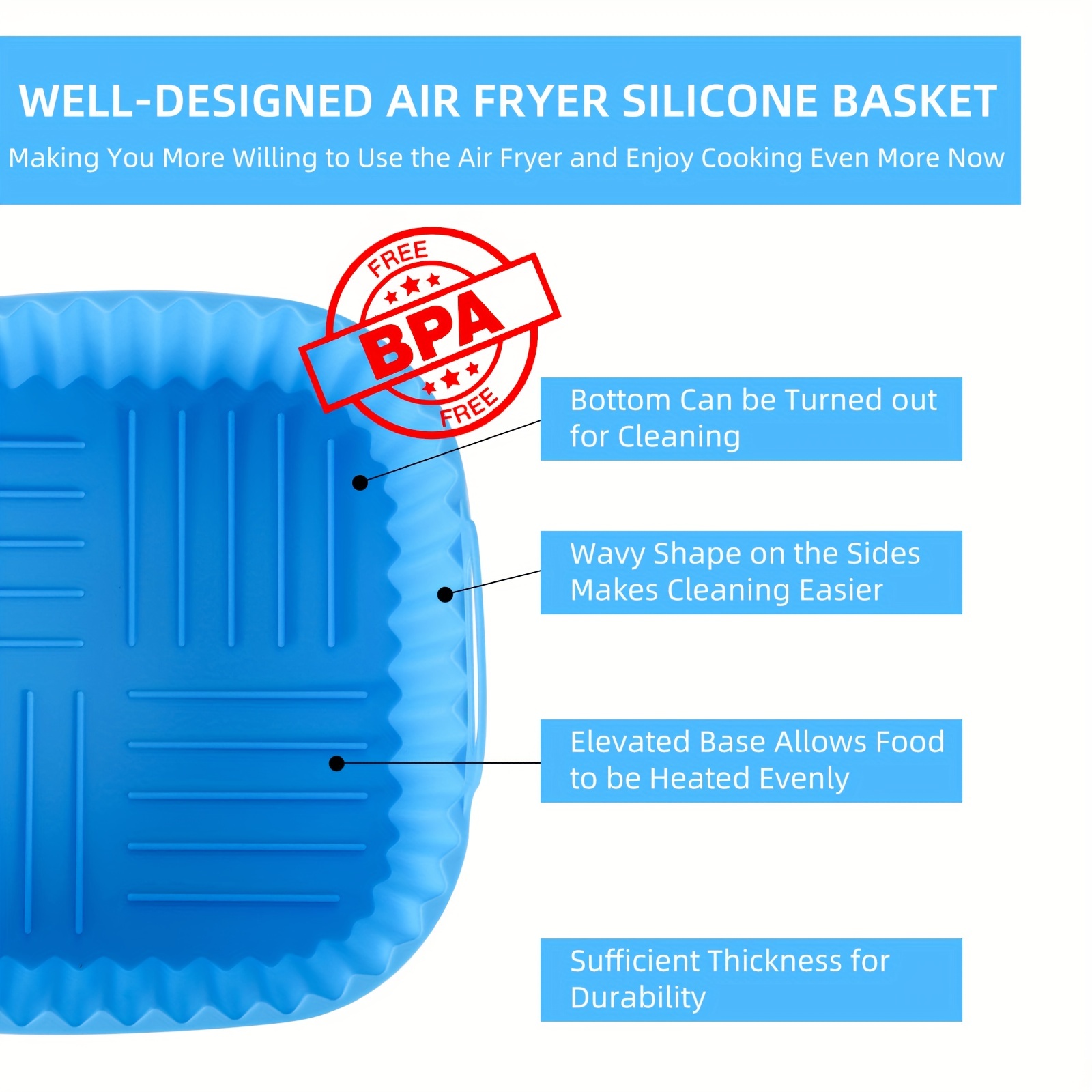 1 square silicone air fryer li - Kitchen Gadgets Baking 评论和价格