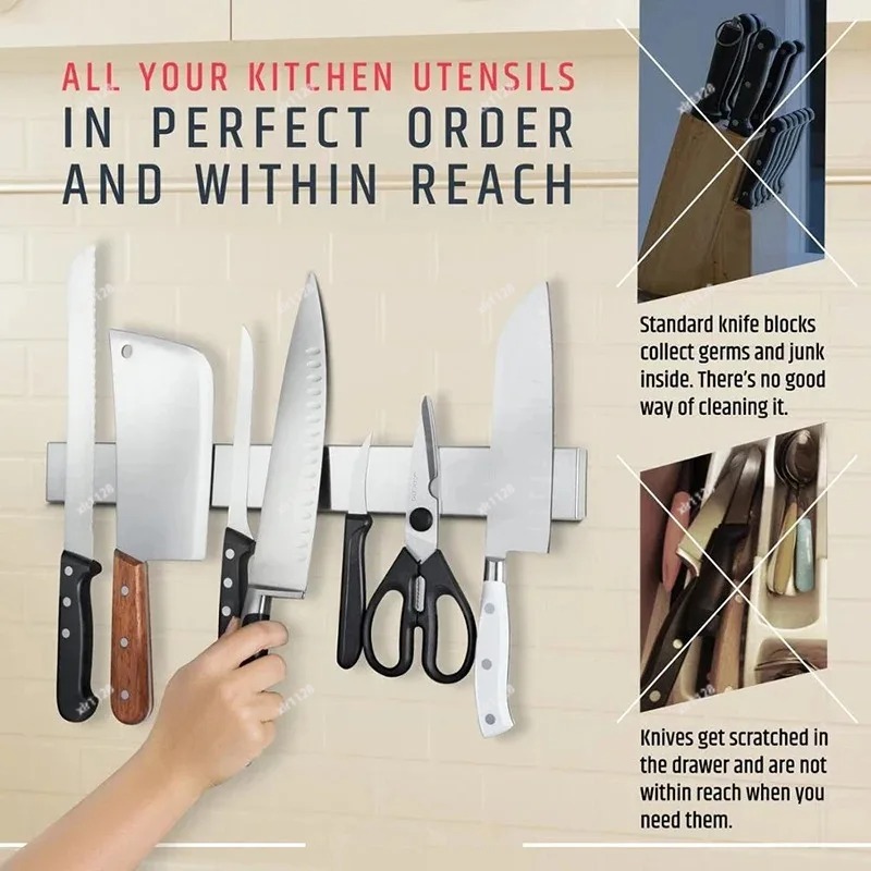 Wall Mounted Magnetic Knife Ho - Magnetic Knife Strip 评论和价格