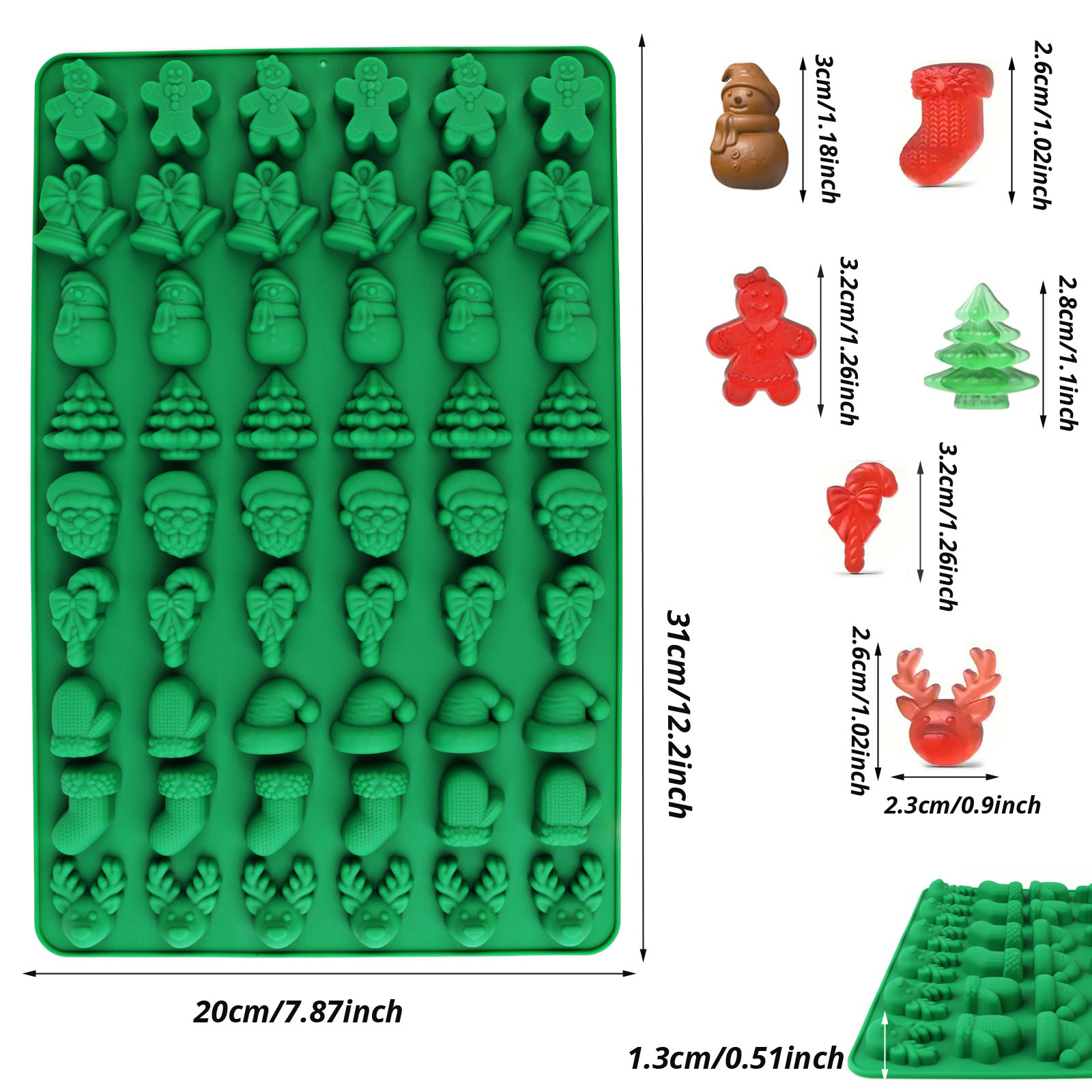 Four Types of Christmas-Themed - Silicone Mold Baking 评论和价格