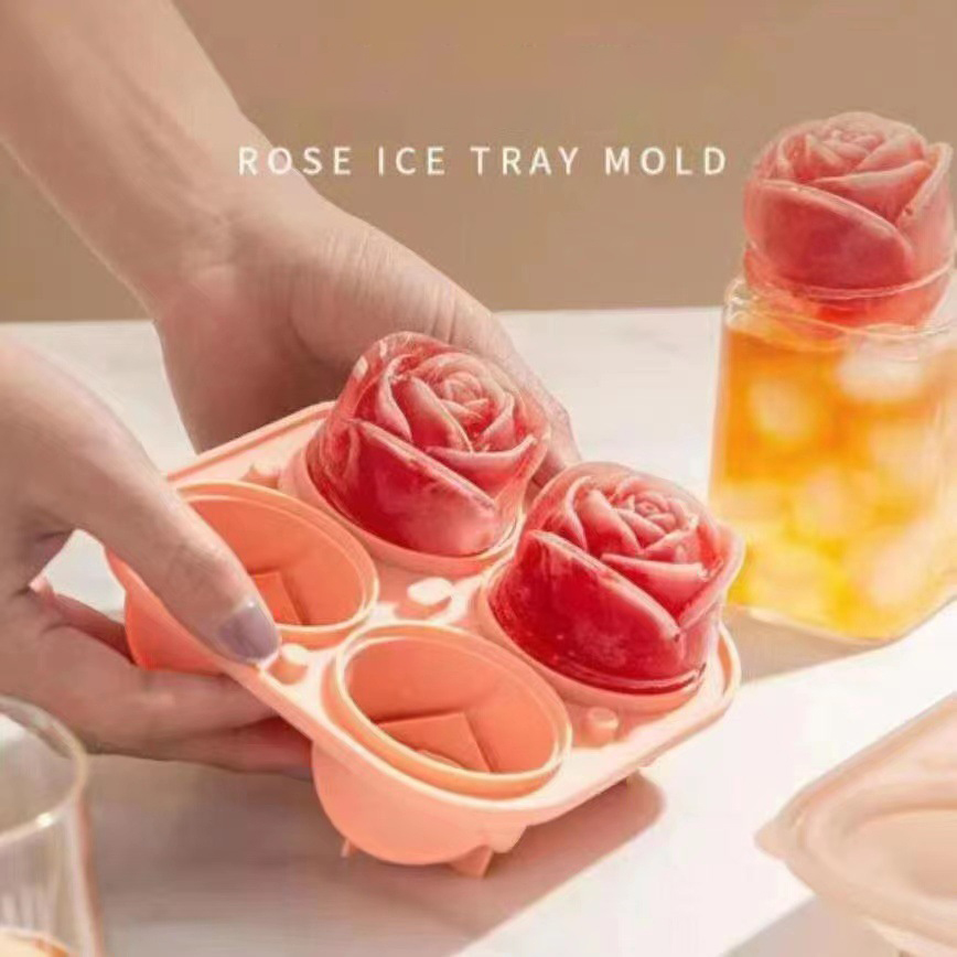 3D Rose Silicone Ice Molds 4-H - Kitchen Gadgets Baking 评论和价格