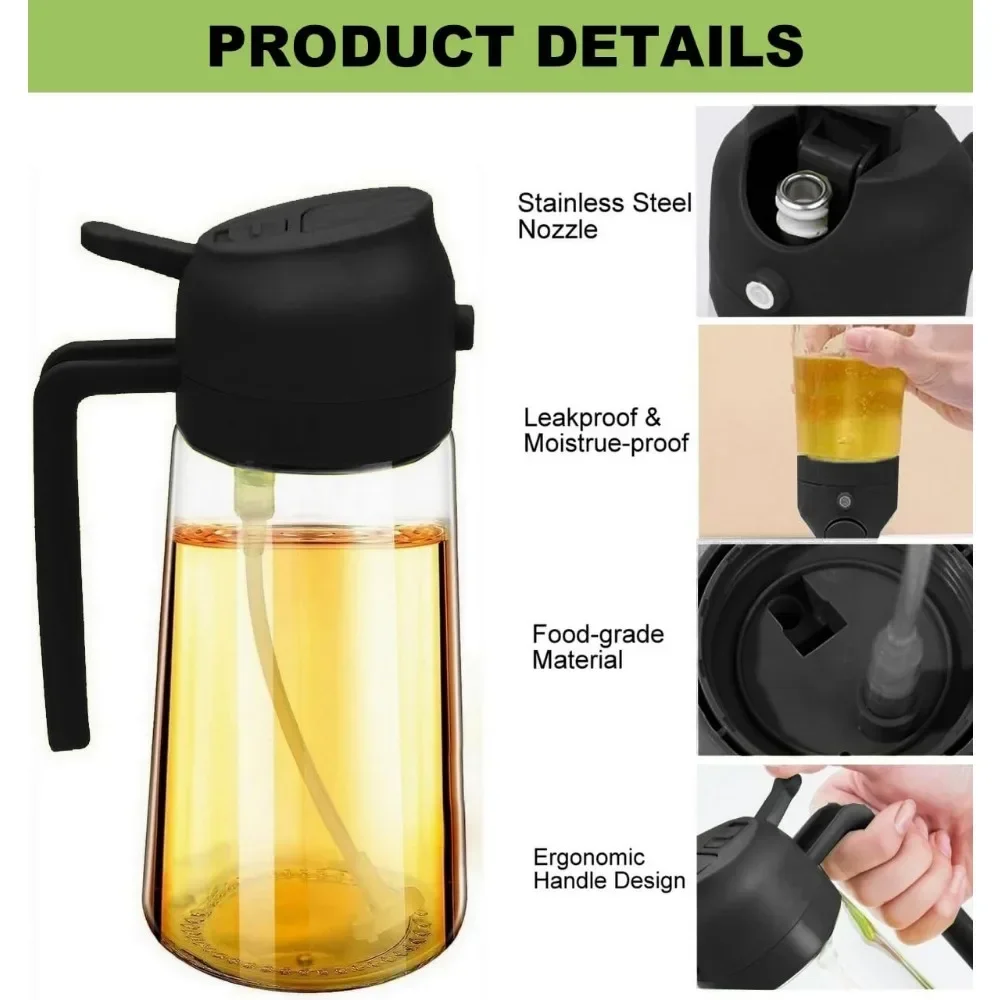 2in1 Plastic Oil Sprayer 500ml - Kitchen Gadgets Oil Spray 评论和价格